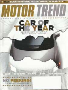 MOTOR TREND 2006 JAN - CAR OF THE YEAR, '65 MOBILE RUN